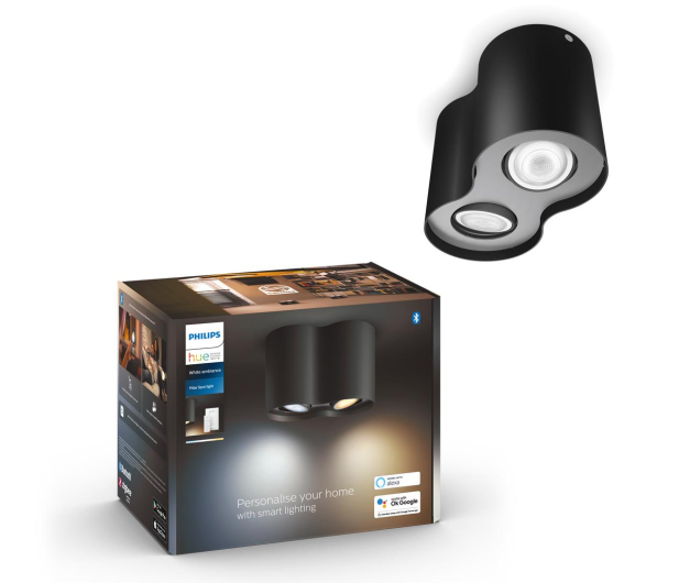 Philips Hue White ambiance Kinkiet Pillar podwójny (czarny) - 727985 - zdjęcie
